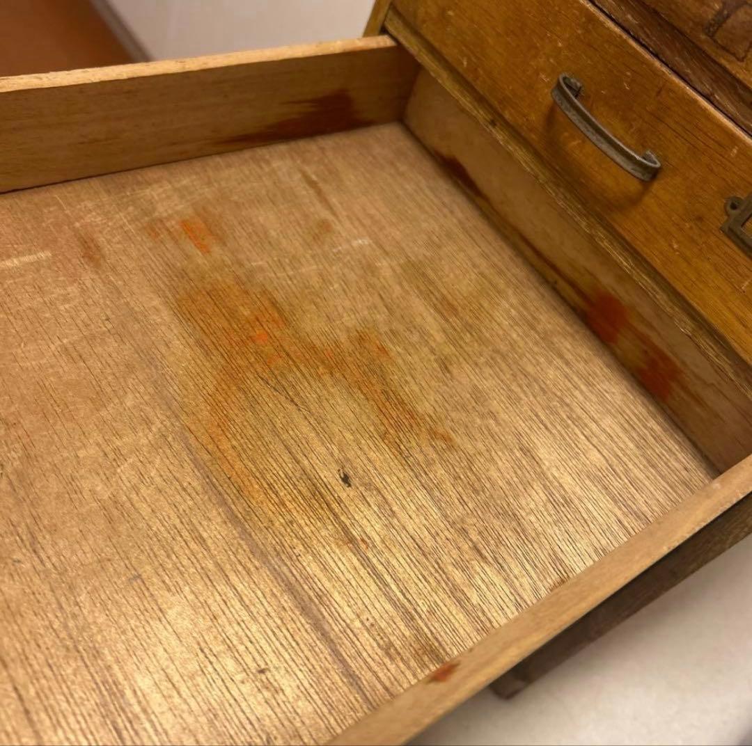 昭和レトロ 和モダン 木製 小引き出し ヴィンテージ アンティーク 古道具　5段
