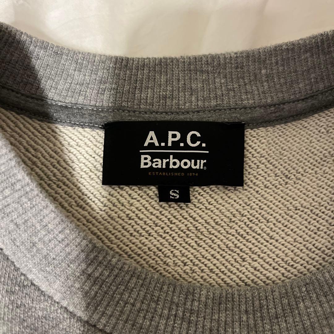 球*禊様 【未使用品】A.P.C. Barbour ロゴスウェット
