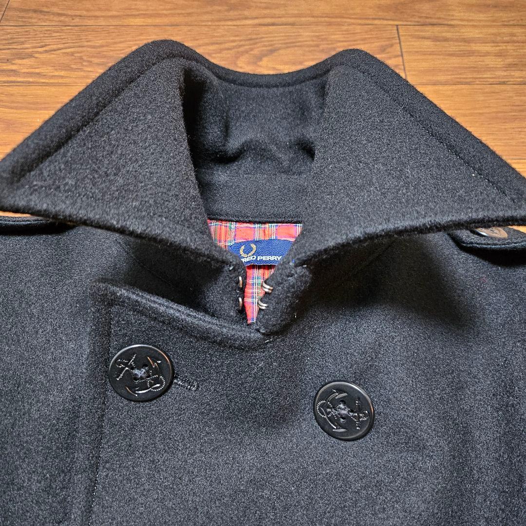 [美品]フレッドペリー FREDPERRY Pコート Mサイズ 内側チェック