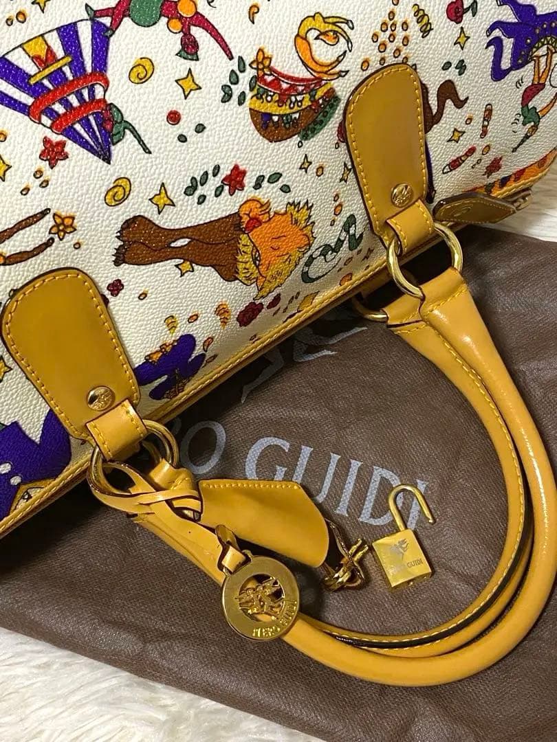Piero Guidiマジックサーカス　ハンドバッグ　ボストン　PVCレザー美品