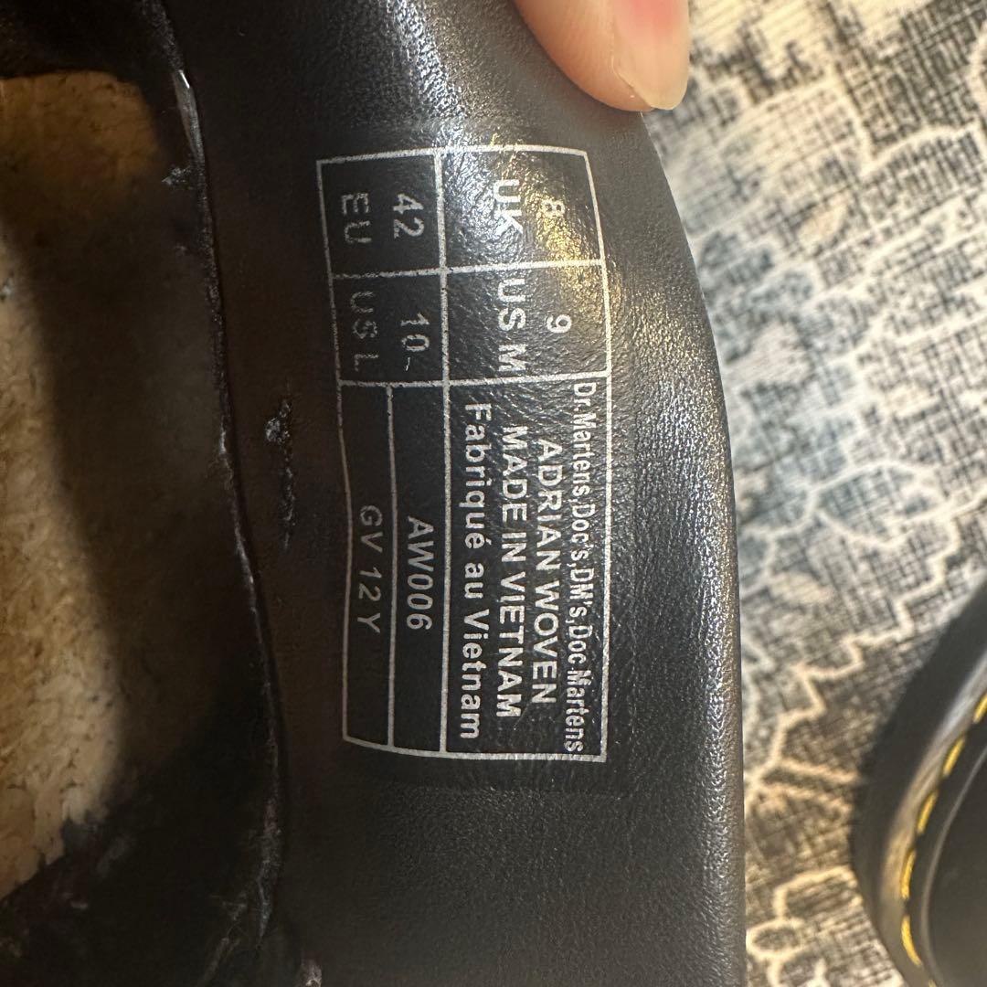 Dr. Martens ブラックフリンジローファー 27cm