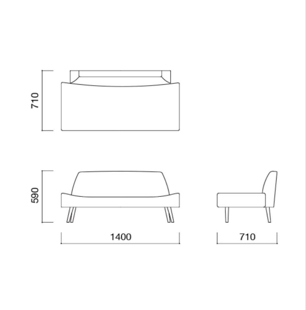 【Massa】IDEE イデー AO SOFA 2シーター Navy