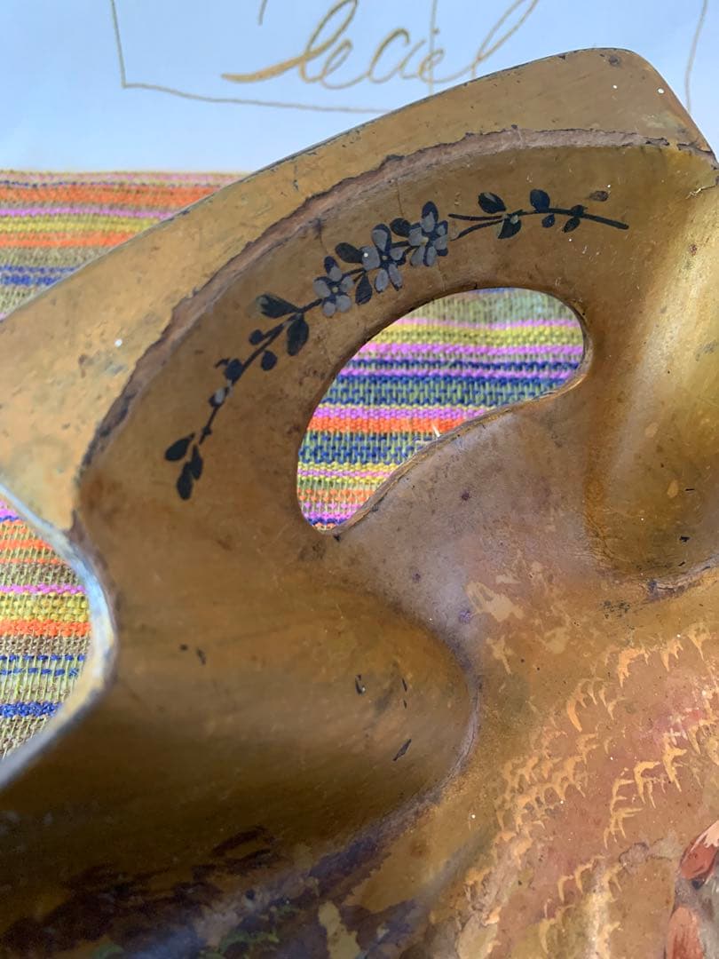 フランス製　アンティーク　ナポレオン期の絵柄が素敵な木製のプレート雰囲気抜群！