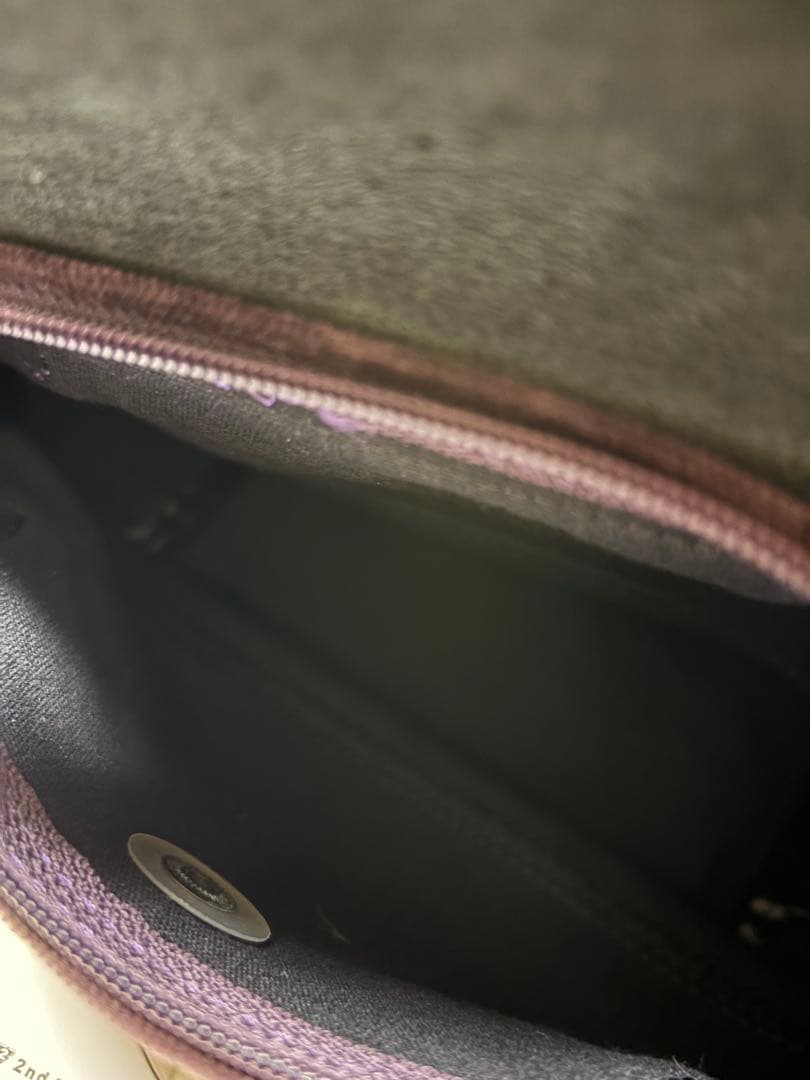 ロンシャン ル プリアージュ ベロアハンドバッグ ブラック×パープル バイカラー