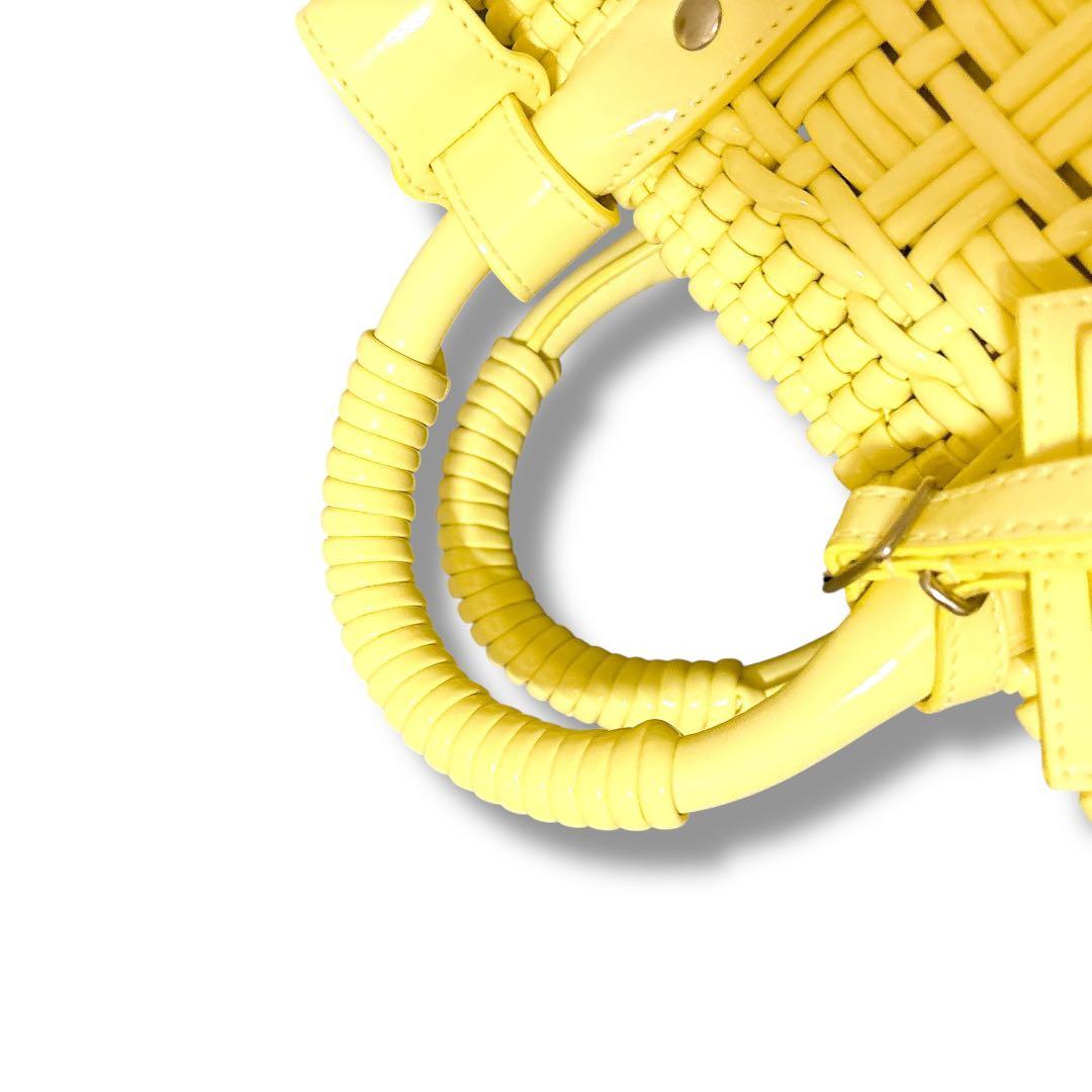 美品 BALENCIAGA バレンシアガ ビストロXS カゴバッグ ハンドバッグ