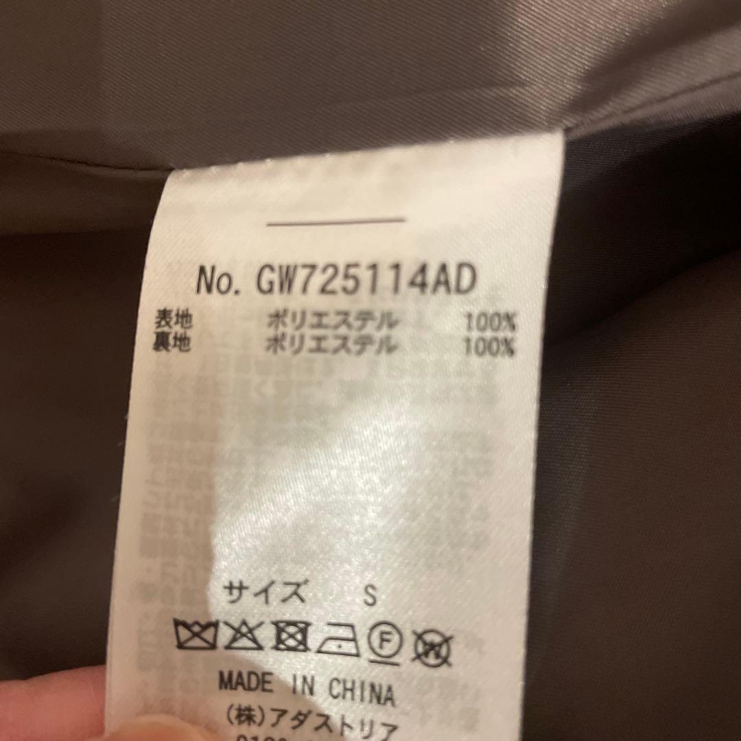 GLOBALWORK 軽やかストレッチ襟2WAYミドルコート Sサイズ ブラウン