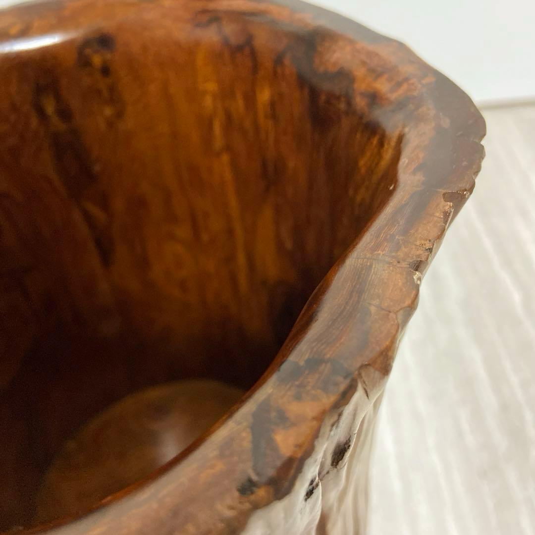 屋久杉　 花器　花瓶　置物　入れ物