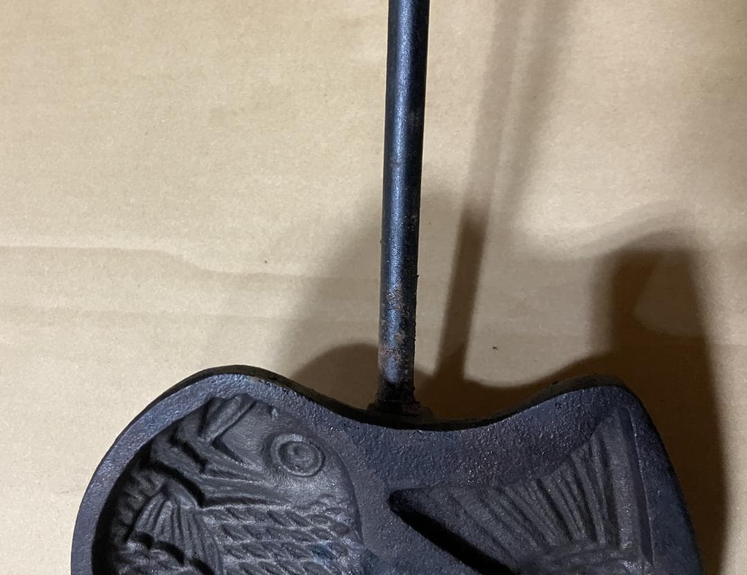 昭和レトロ　たい焼き器 　二丁焼き 　鋳物