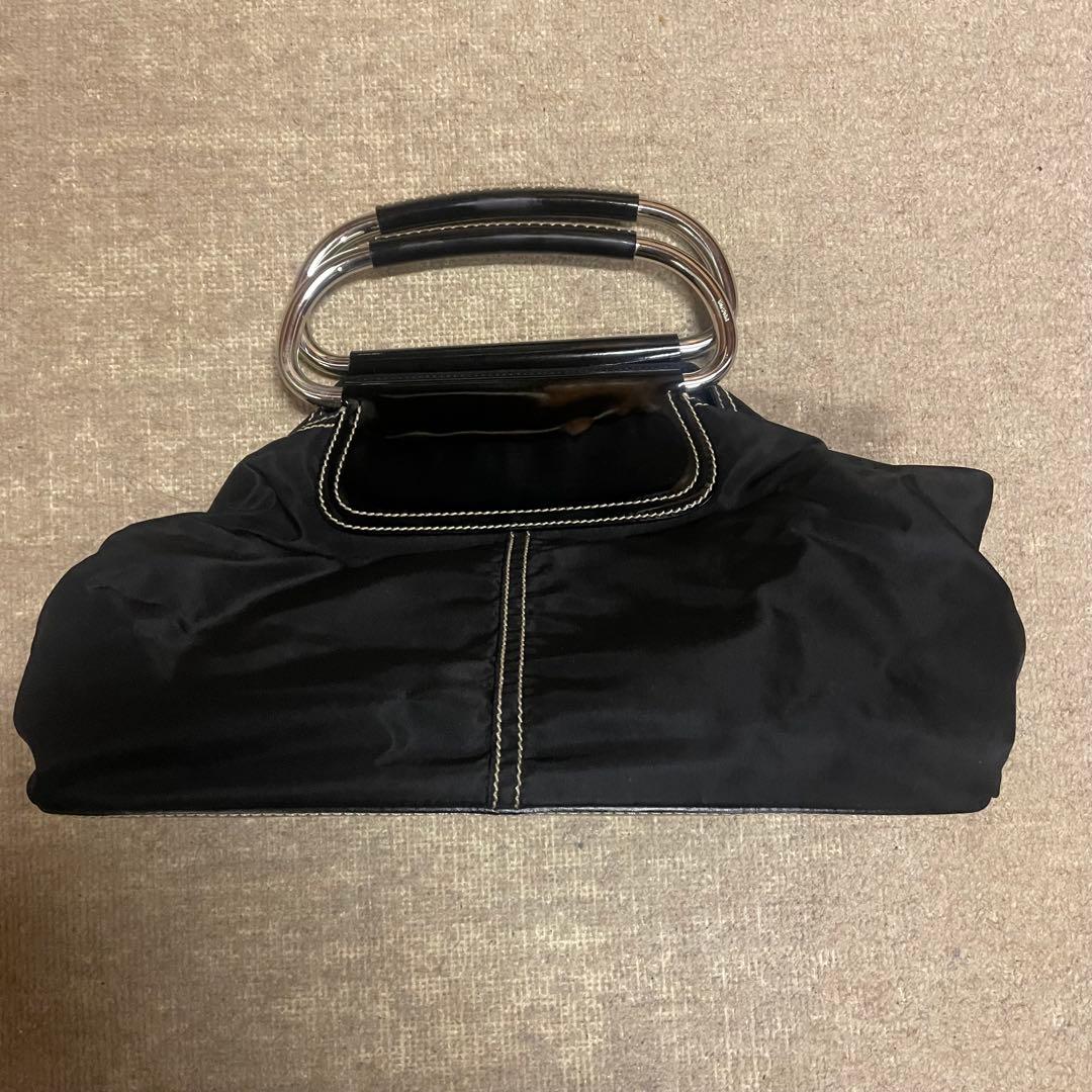 PRADA プラダ ボストンバック ハンドバッグbag 黒 エナメル