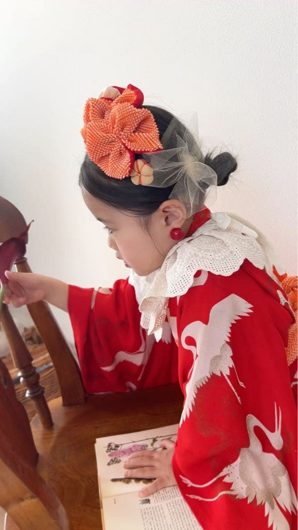 a*m様 七五三　七五三髪飾り　ヘッドドレス　着物髪飾り　リメイク髪飾り　042