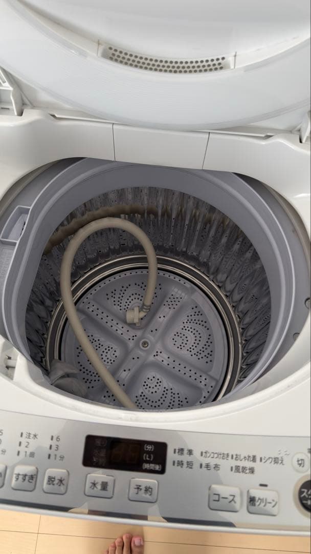 SHARP 7kg 縦型洗濯機 本体 ホワイト
