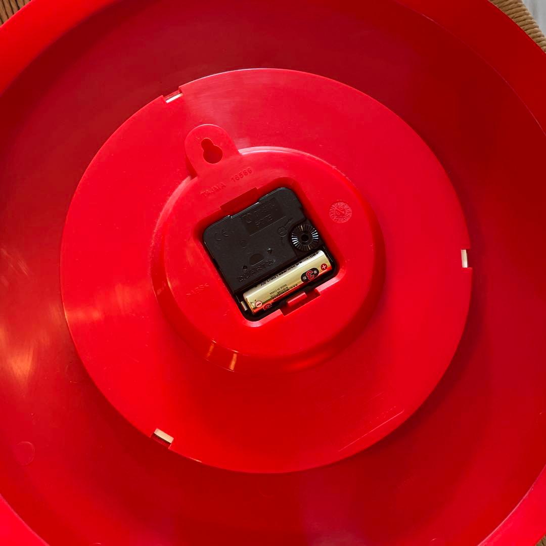 オールドイケア　OLD IKEA ポストモダン　赤　掛け時計