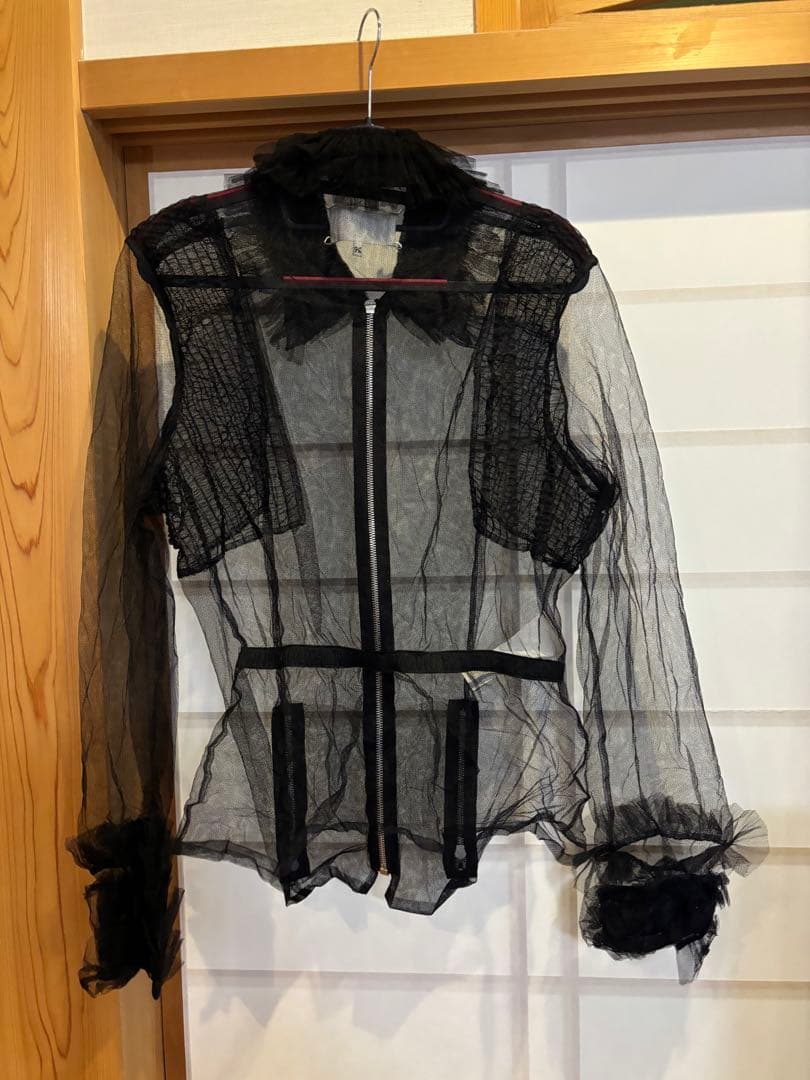 マルジェラ ブラックチュールジャケット Mサイズ フリル付き