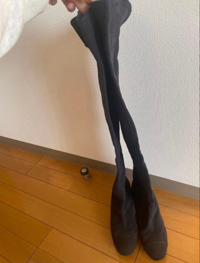 CHANEL シャネル　ニーハイブーツ　サイズ38 ブラック