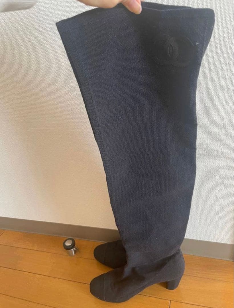 CHANEL シャネル　ニーハイブーツ　サイズ38 ブラック