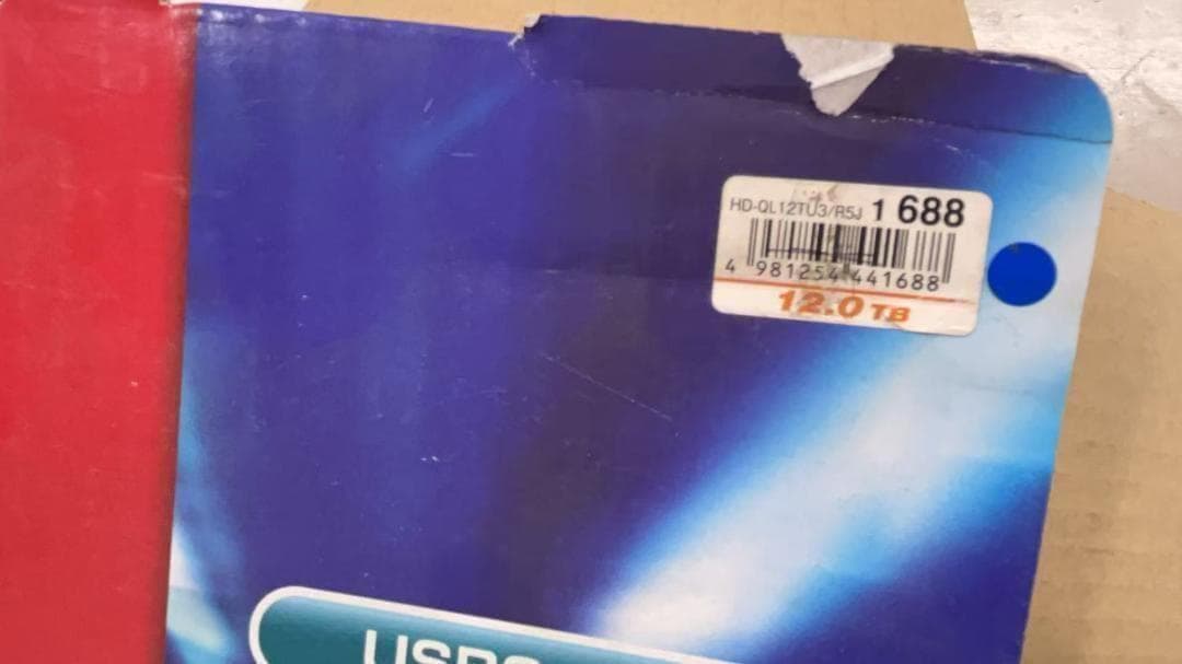 BUFFALO 外付けハードディスク 12TB 未使用に近い 動作確認済み