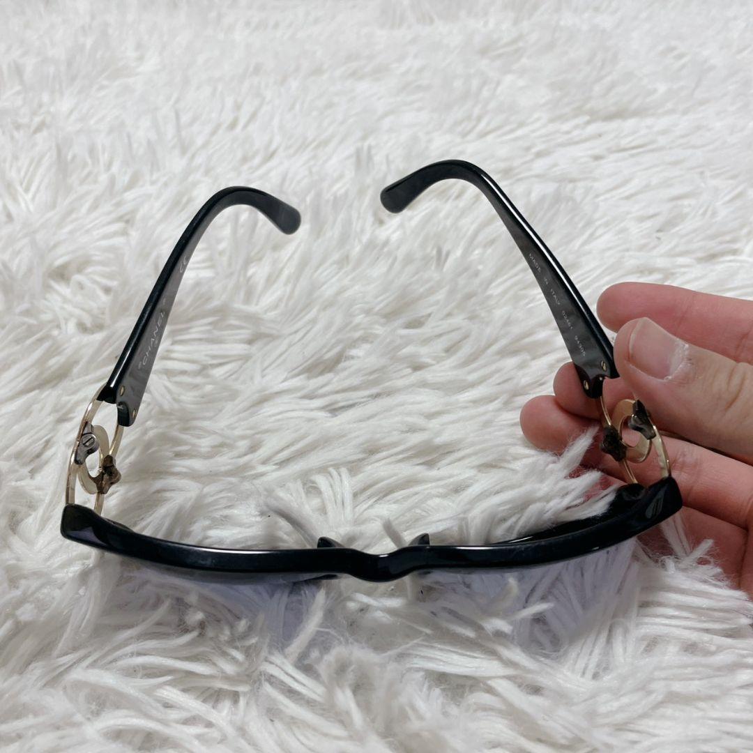 CHANEL ブラック サングラス ココマーク レディース ゴールド金具