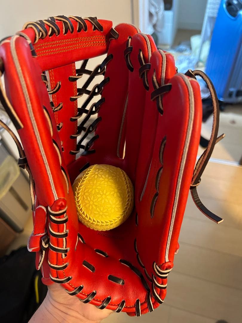 ZETT プロステイタス 軟式グローブ ディープオレンジ