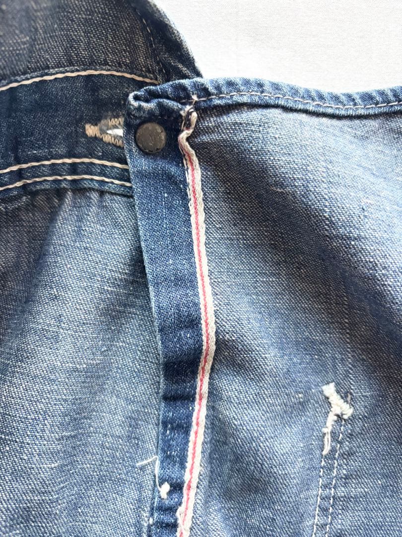 40's 希少 ビンテージ ミリタリー オーバーオール 月桂榭 色落ち 赤ミミ