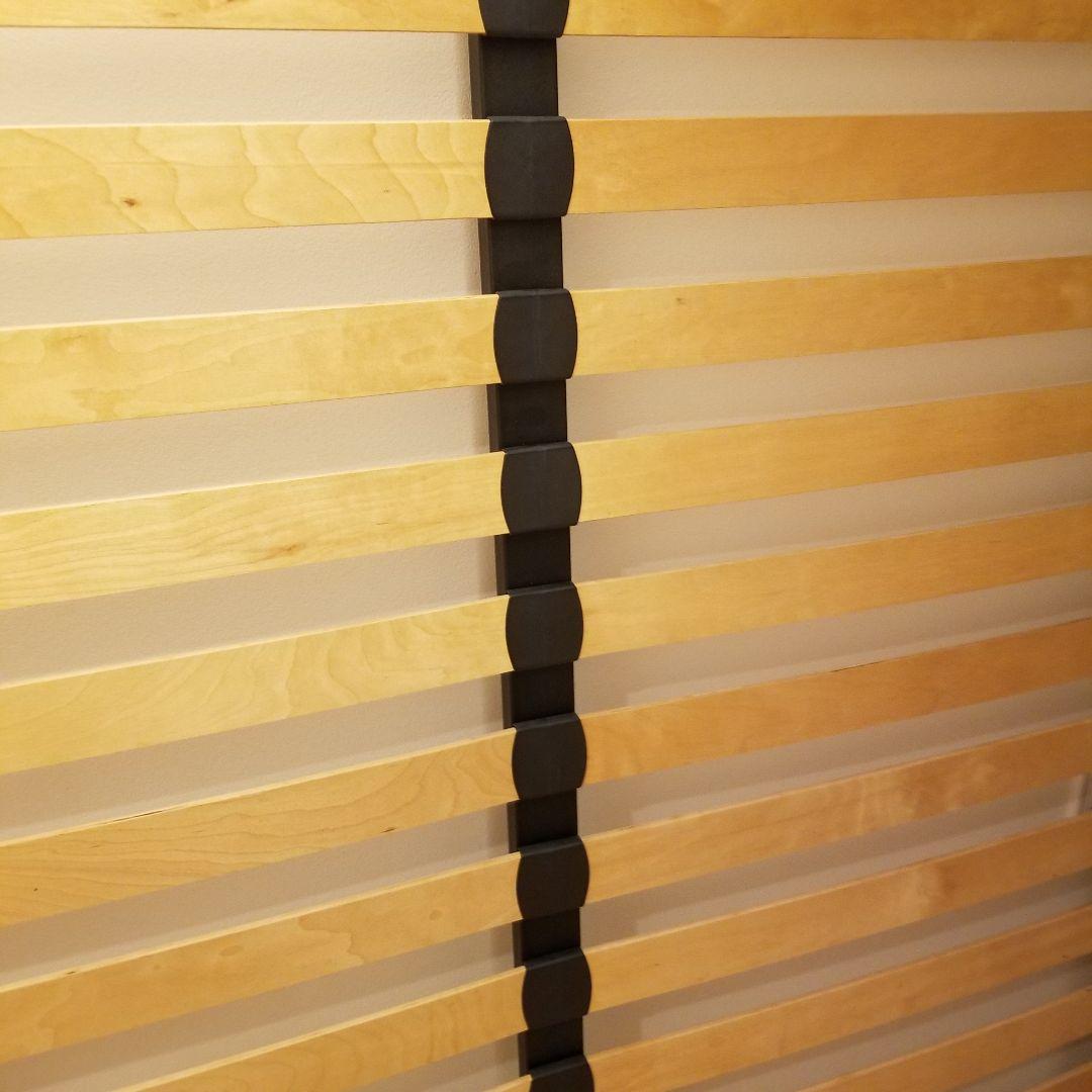 【貴重:廃盤】無印良品　ダブルベッドフレーム　タモ材　木製ベッド　すのこベッド