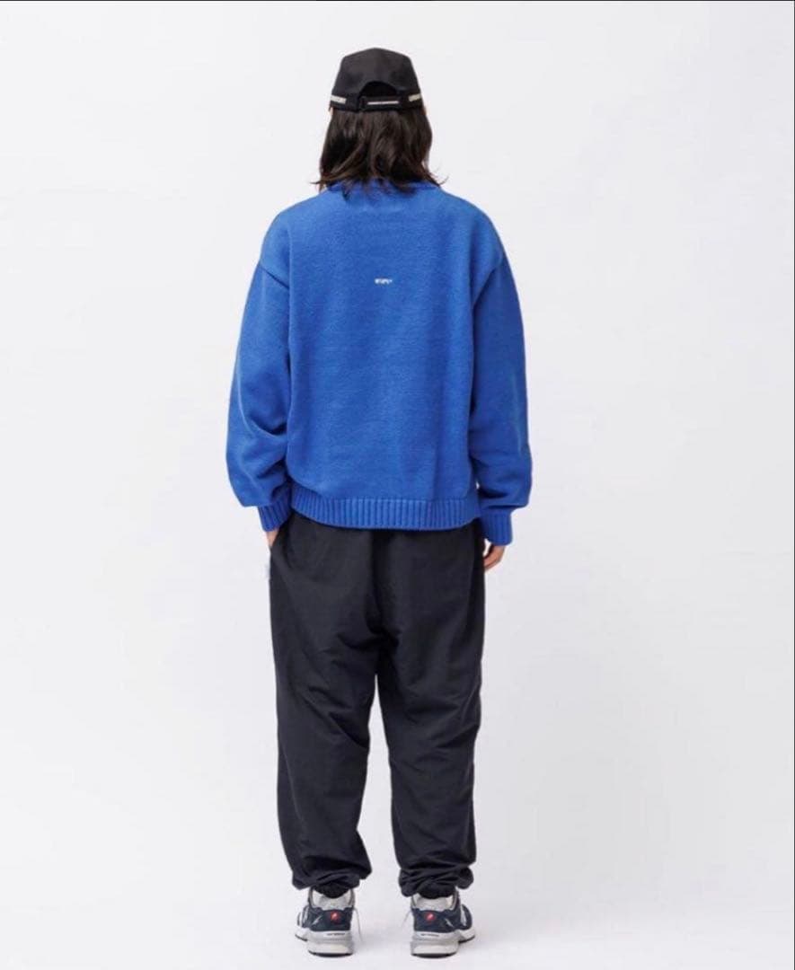 WTAP SIGN SWEATER POLY 2024AW ブルー