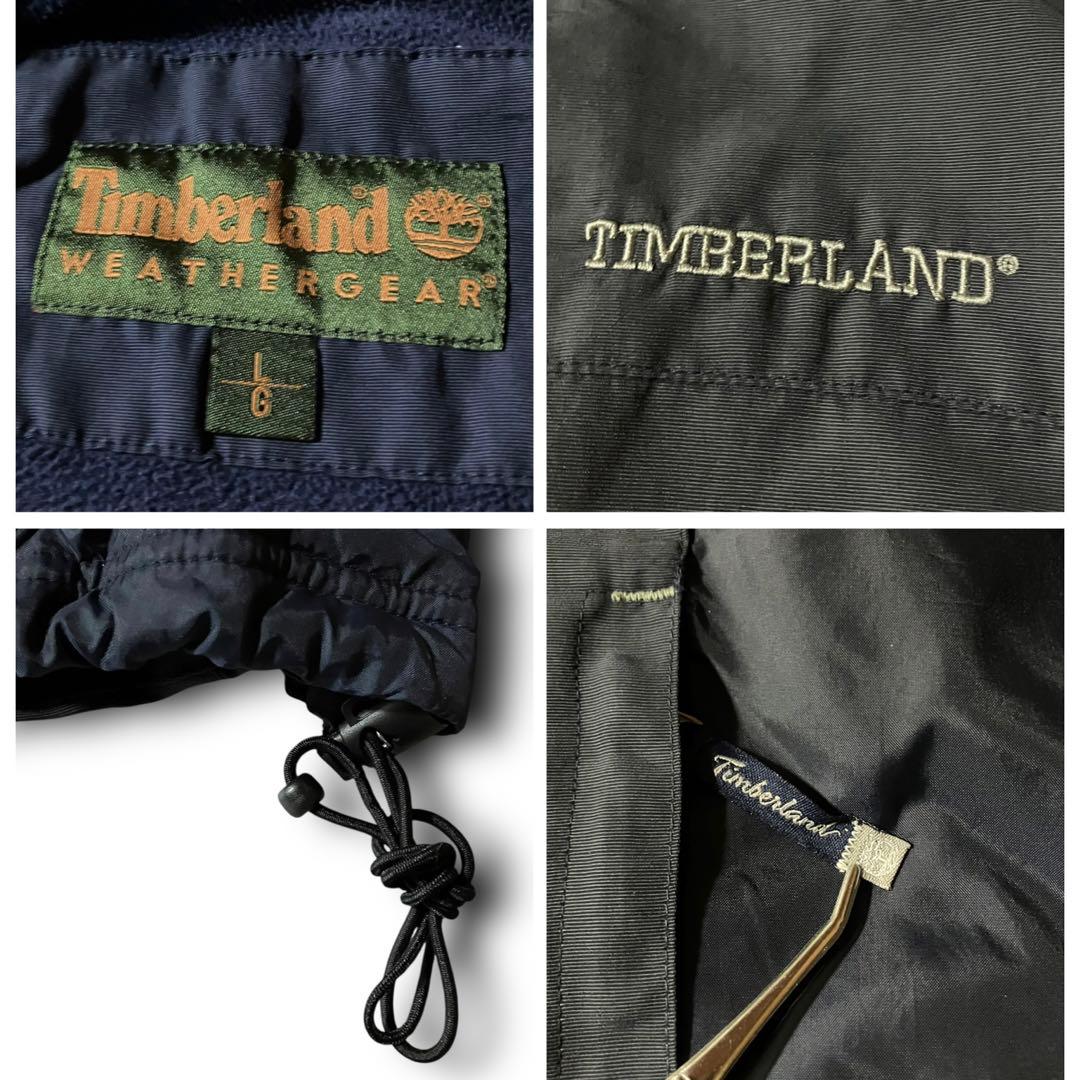 はる様☆Timberlandウォームアップジャケット短丈ナイロンドローコード刺繍
