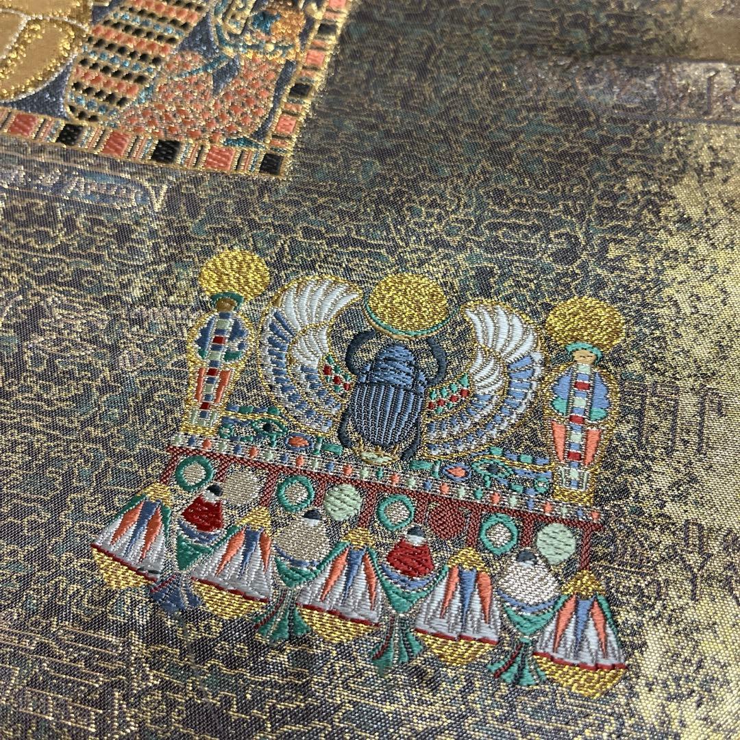 【中古品☆正絹】美品！西陣！袋帯　コプト柄