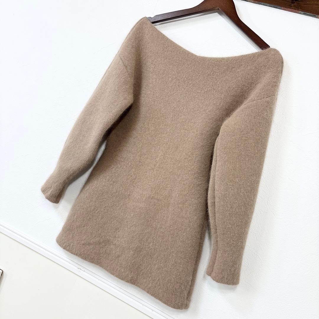 63 美品　THE TOE ニットワンピース ベージュ