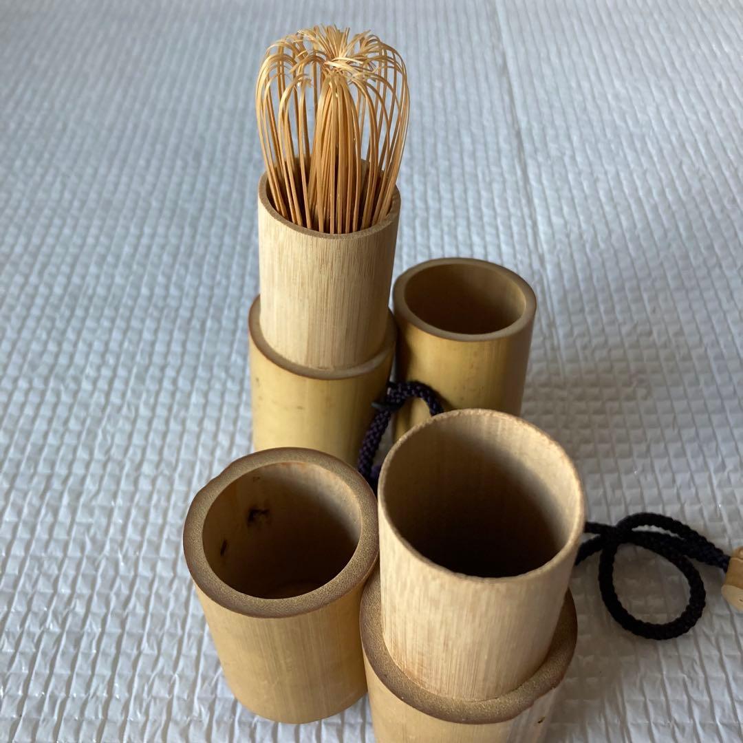 茶道具まとめ売り 蓋置き 棗 巾着入茶入れ 茶筅 茶筅筒 柄杓 茶碗 袱紗