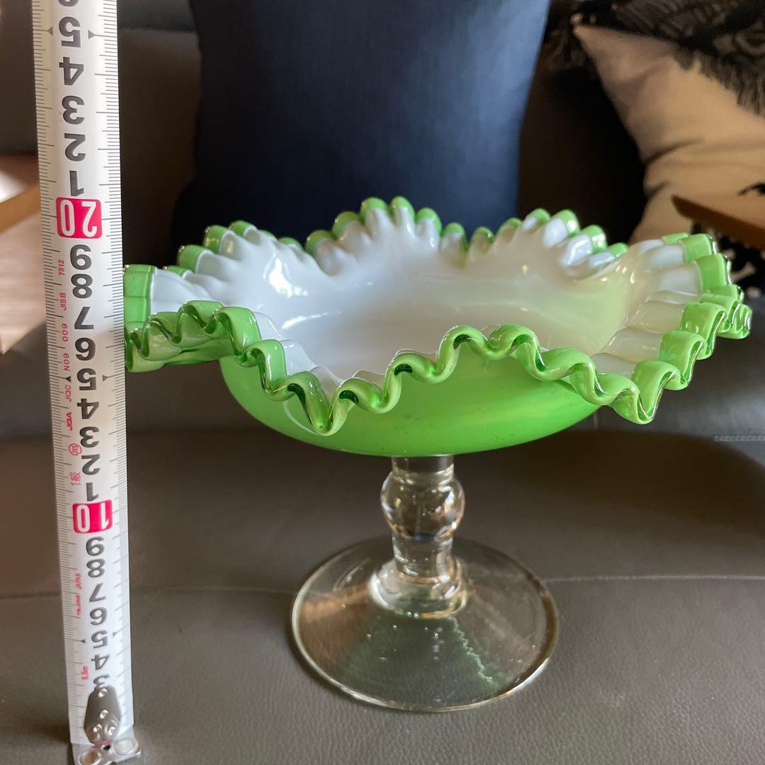 大正ガラス 脚付フリルガラスコンポート