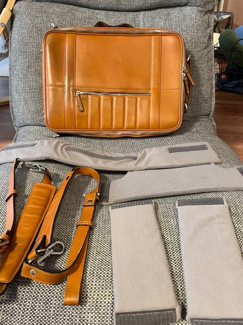 【値下可】The 48HR Switchレザー3wayバッグ　リュック ブラウン