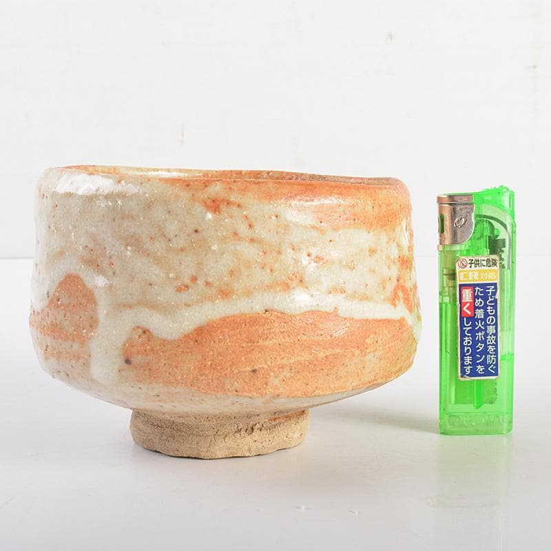 茶道具　志野焼　人間国宝　加藤孝造作　茶碗　共布共箱　M　R6892