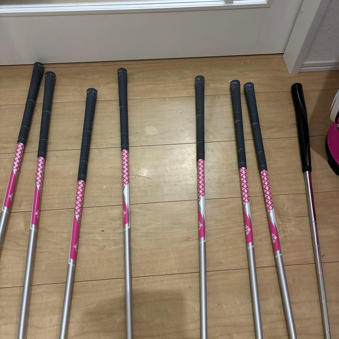 美品！Callaway Solaire(ソレイル)クラブ／バッグセット(ピンク)