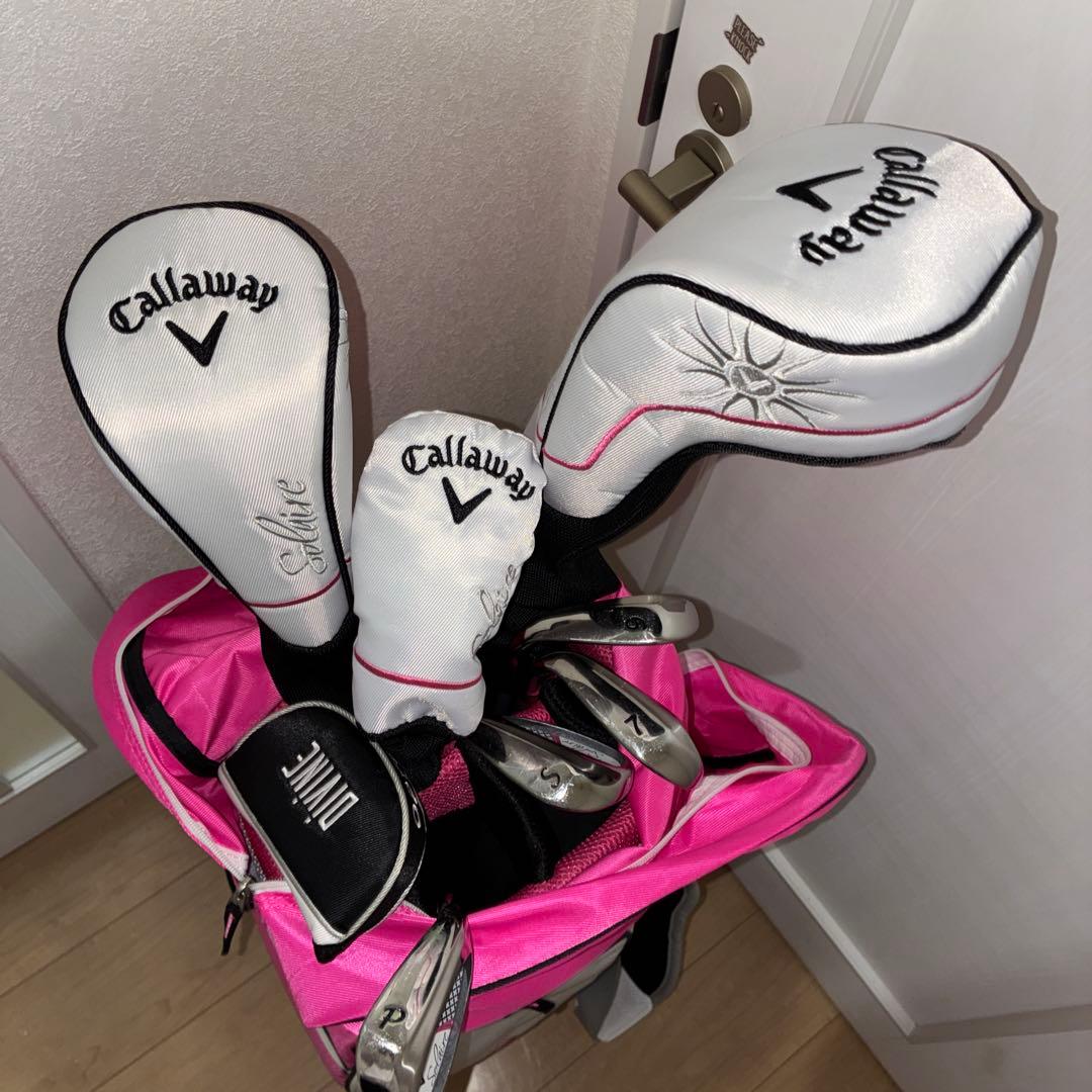美品！Callaway Solaire(ソレイル)クラブ／バッグセット(ピンク)