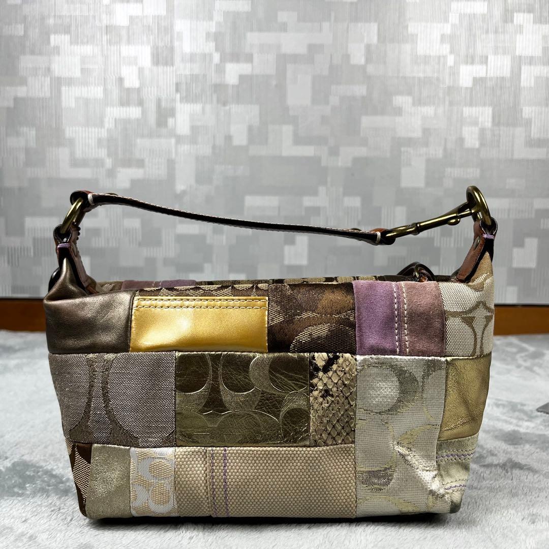 Coach コーチ アクセサリーポーチ バニティ パッチワーク