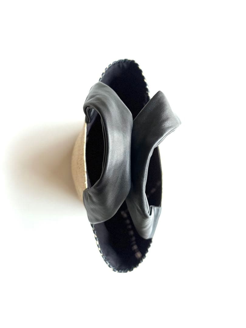 WARANGWAYAN【美品/希少】FUTO 革手バスケット 黒 ワランワヤン