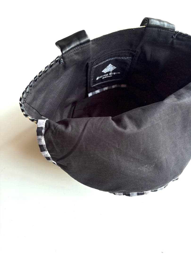 WARANGWAYAN【美品/希少】FUTO 革手バスケット 黒 ワランワヤン