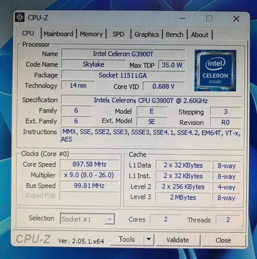良品 超小型PC(G3900T/8GB/SSD128GB/Win11Pro)