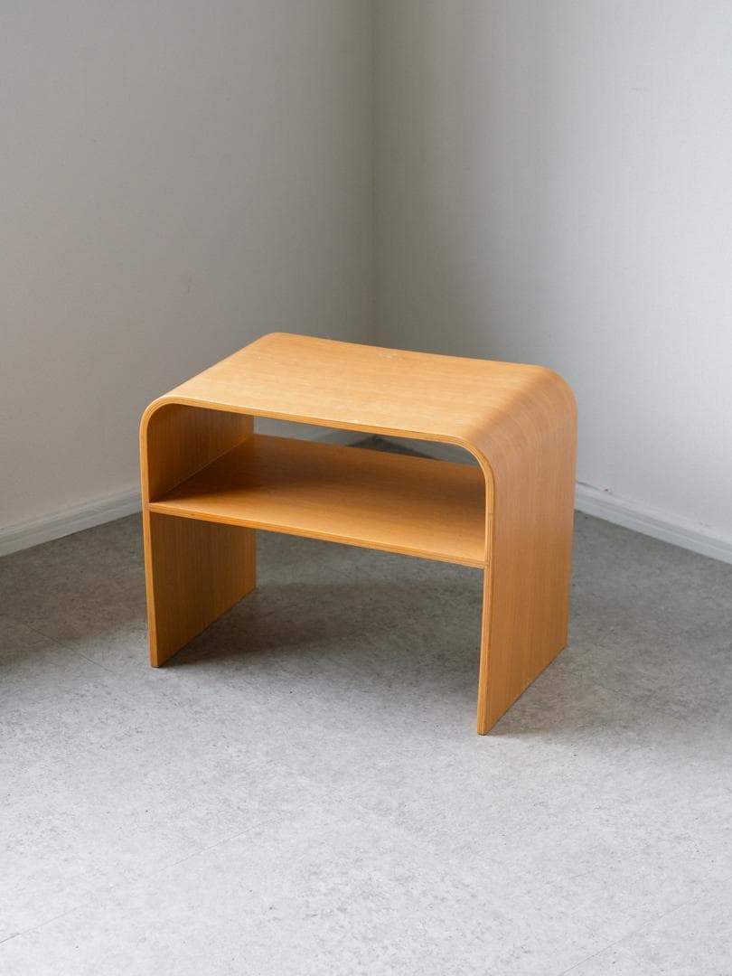 モダン 2WAY 曲木 サイドテーブル 収納 スツール　ミッドセンチュリーレトロ