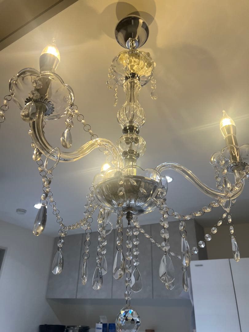 子*s様 LED電球付きクリスタルシャンデリア 3灯