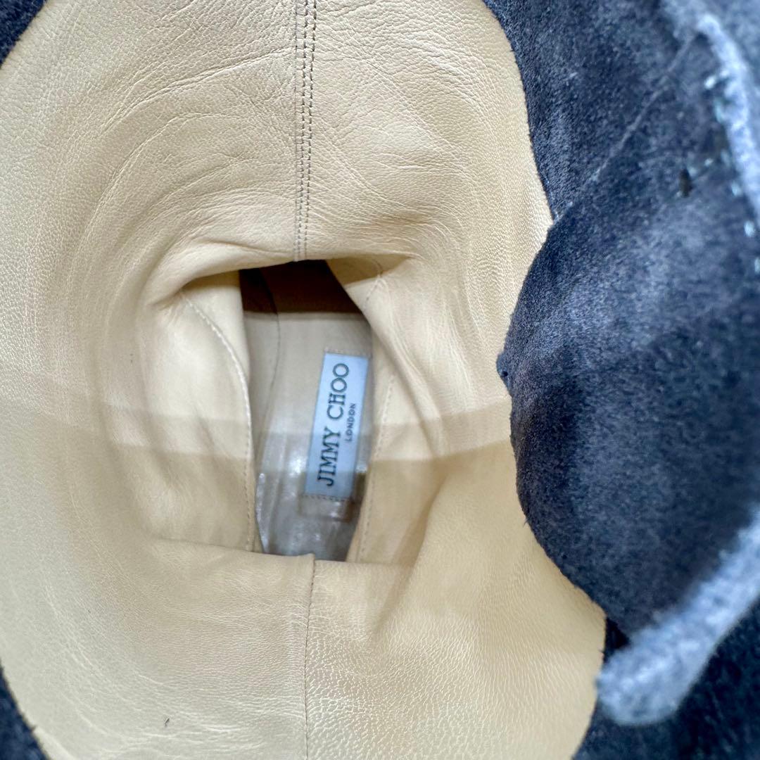 JIMMYCHOO ジミーチュウ　スエードバイカーバックルブーツ