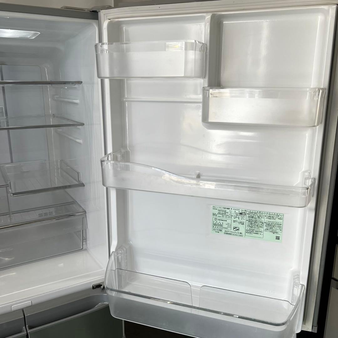 759　日立　冷蔵庫　設置無料　大型　400ℓ級　安い　中古　シルバー　おすすめ