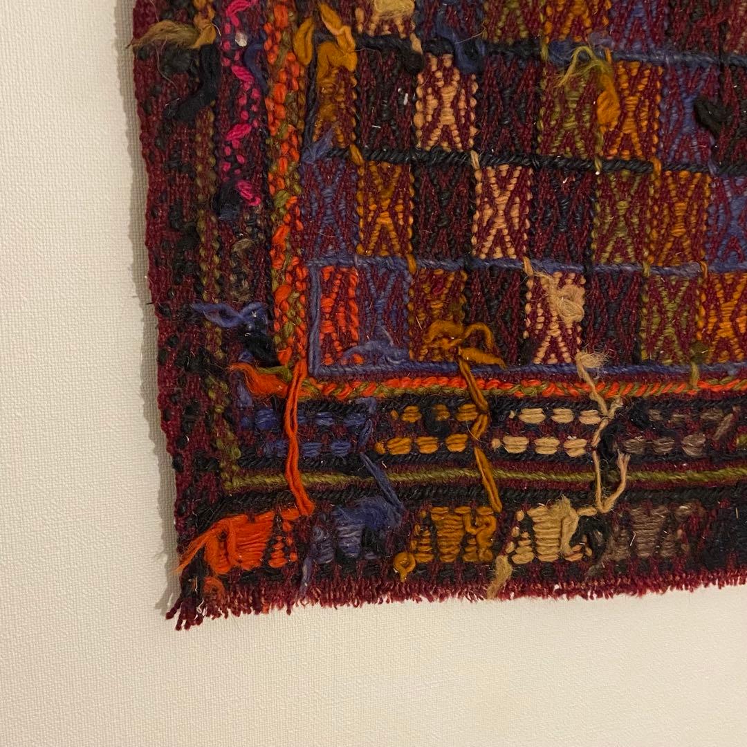 山田　オールドジジム　キリム　ラグ　アンティーク　刺繍　手仕事