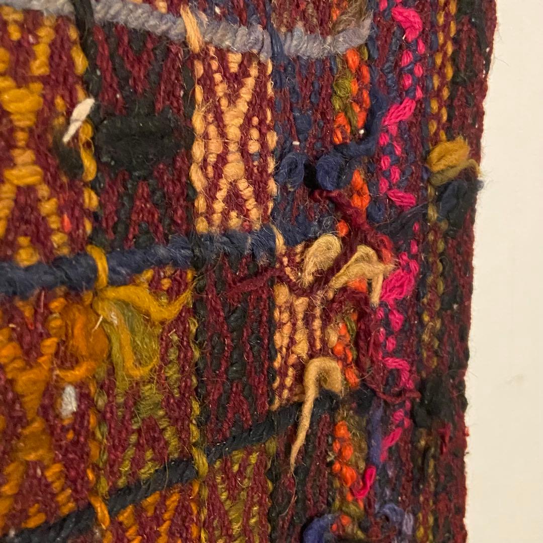 山田　オールドジジム　キリム　ラグ　アンティーク　刺繍　手仕事