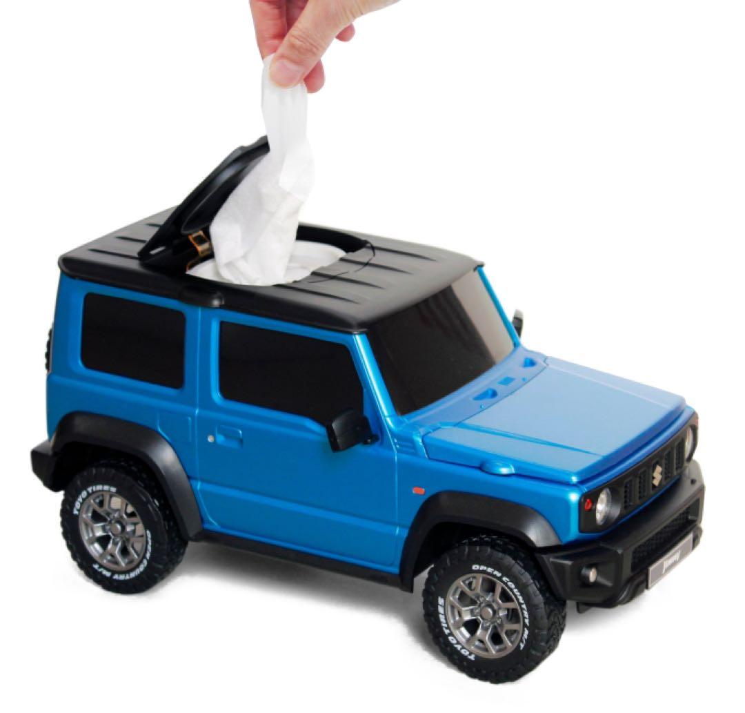 【限定品新品】ジムニー シエラ型ティッシュケース ブルーメタリック トート付
