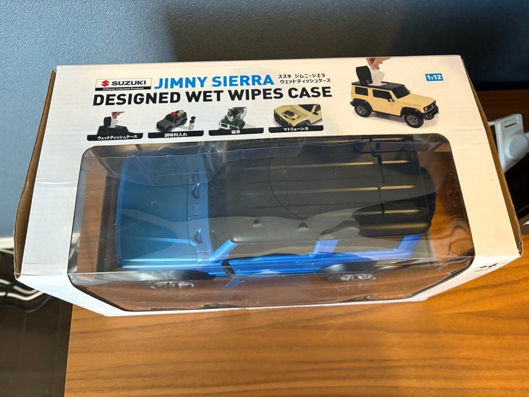 【限定品新品】ジムニー シエラ型ティッシュケース ブルーメタリック トート付