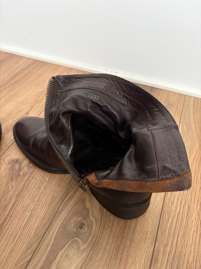 ブッテロ　BUTTERO サイドジップブーツ茶　サイズ40 B825 【箱付】