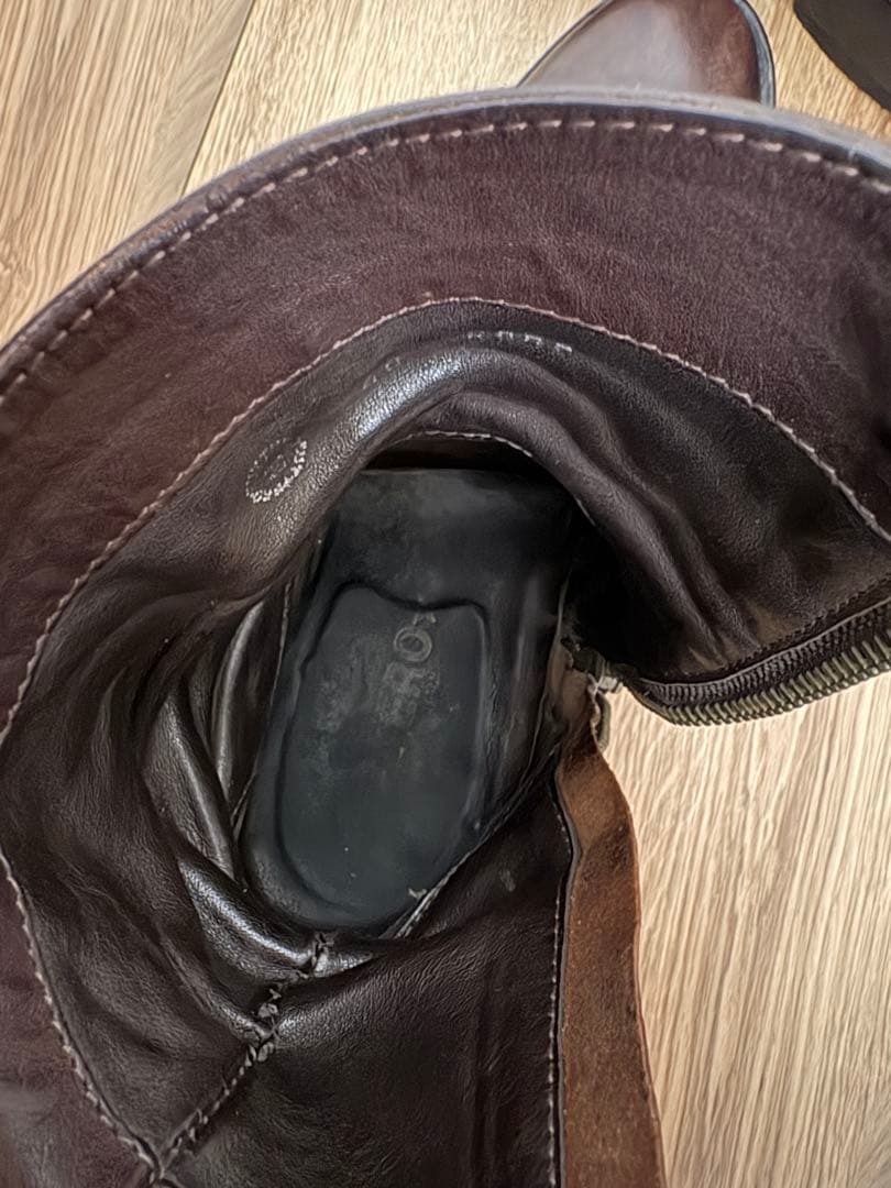 ブッテロ　BUTTERO サイドジップブーツ茶　サイズ40 B825 【箱付】