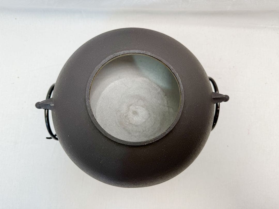 ほぼ未使用 野々田合金製 鬼面風炉型電熱器 コントローラー式 風炉釜 前瓦 敷板