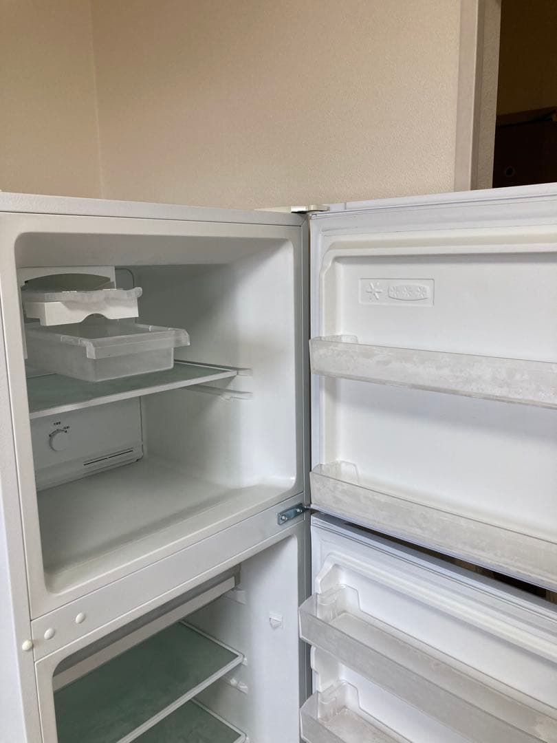 2ドア冷蔵庫 ホワイト 直冷式